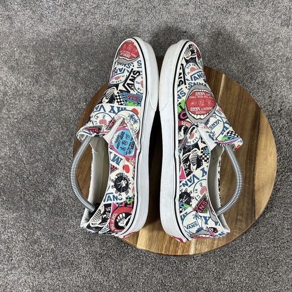 Vans Classic Slip On Men’s Size 11.5 Sticker Mash Up Grunge Y2K Skate Shoes Used